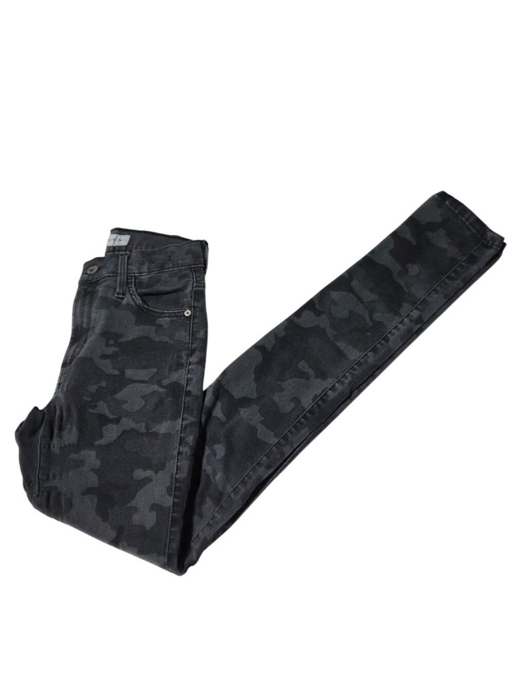 James Jeans Twiggy Womens Size 25 Gray Camo Denim Mid Rise Skinny Camouflage